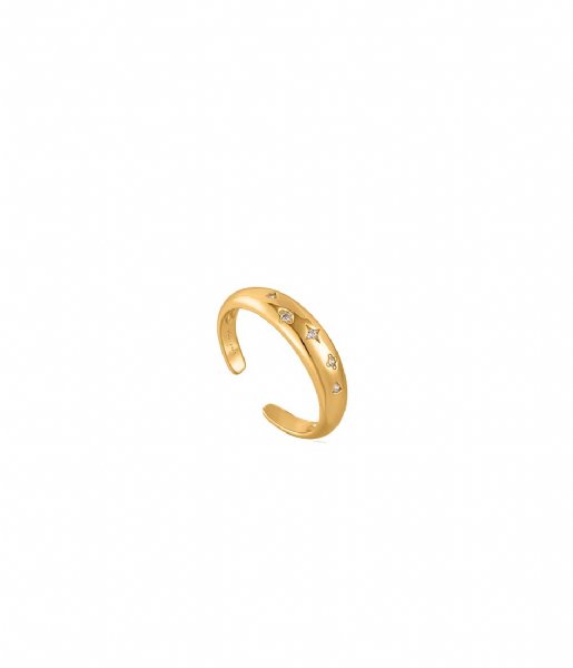 Ania Haie  Scattered Stars Adjustable Ring Gold